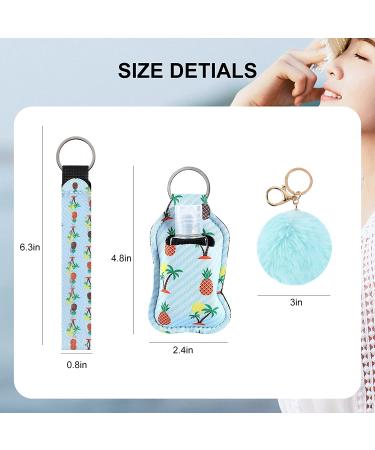 60 Piece Empty Travel Bottle Set with Keychain Holders - 30ml Refillable Bottles, Wristlet & PomPoms Keychains - Multiple Styles - Buy Online on GoSupps.com