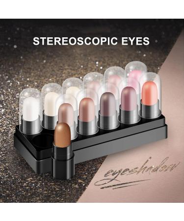 24 Colors Glitter Eyeshadow Stick Colorful Set Waterproof Eye Shadow Sticks Cream Eyeshadow Pencil Makeup Set High Pigmented Waterproof & Long Lasting Contour Stick EyeLiner Makeup for Women #1*24color - Buy Online on GoSupps.com