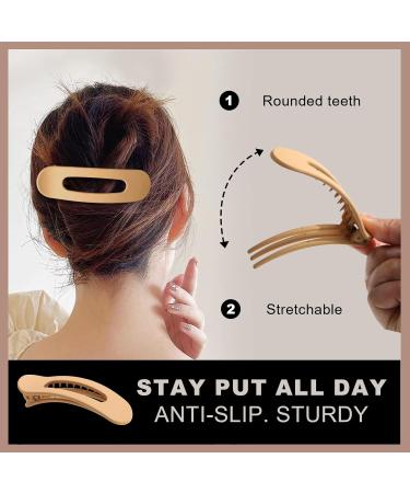 6 PCS Alligator Hair Claw Clips - Non-Slip Grip for Thin Hair - French Concord & Duckbill Hair Clips - Buy Online on GoSupps.com