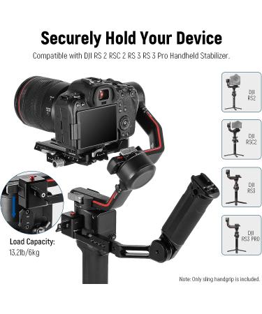 NEEWER Gimbal Sling Handgrip for DJI RS 2/3 Stabilizers - Adjustable & Foldable Handle, Load Capacity 13.2lb/6kg - Ideal for Low Angle Shots - Buy Online on GoSupps.com