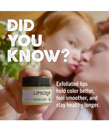 Eco Lips LIP SUGAR SCRUB 4 Pack (4-0.25oz jars) 100% Organic Lip Care Treatment with Organic Sugar & Coconut Oil - Gently Exfoliate & Polish Dry Flaky Lips (Variety 4-Pack) - Buy Online on GoSupps.com