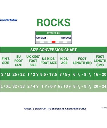 Cressi Kids Rock Fins S/M for Snorkeling, Swimming, Boogie Boarding - US Youth 1/3 | EU 32/34 - Blue/Yellow - Buy Online on GoSupps.com