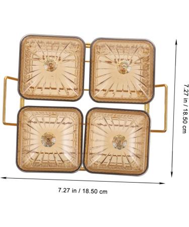 1 Set Melon and Fruit Snack Platter Dried Fruit to Rotate Nut re-usable 18.5X18.5X6CM Golden - Buy Online on GoSupps.com