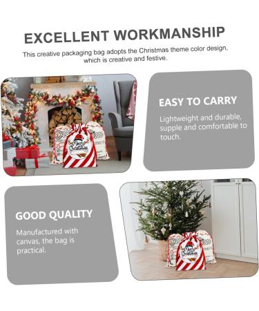 Healvian 3 Pcs Christmas Bag Burlap Bags Burlap Xmas Bags Storage Bags Wrapping Paper Large - Buy Online on GoSupps.com