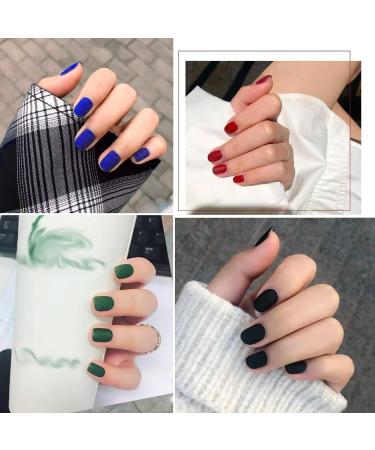 Flofia 336 PC Short Square Artificial Nails Set - Matt False Nails for DIY Nail Art - 14 Color Full Cover Fingernails - Buy Online on GoSupps.com