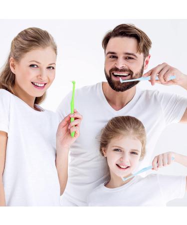 WLLHYF Single Tuft Toothbrush 2 Pieces - Interspace Tuft Brush for Orthodontic Braces - Soft Bristles for Sensitive Gums - Deep Cleaning Manual Toothbrushes - Green Blue - Buy Online on GoSupps.com