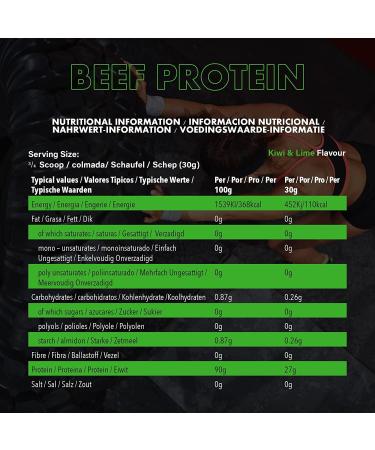 NXT Beef Protein Isolate 540g - High Protein Powder with Natural Amino Acids - Paleo Keto Friendly - Dairy & Gluten Free | Kiwi & Lime Flavor - 540g - Buy Online on GoSupps.com