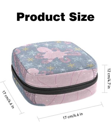 Shop Stylish Women's Napkin Storage Bag - Pink Octopus Star Pattern | Portable Menstrual Cup & Bandage Storage | Perfect for First Period & Female Menstruation - Buy Online on GoSupps.com