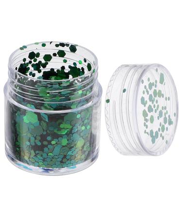 DOITOOL 2 Makeup Glitter Sequins Decors Handmade Supplies Glitter powder fragments the pet Flash chip Manicure Sequins Manicure Decors Nail Sequins hexagon make up Nail supplies 2.8X1.8cm As Shown 2