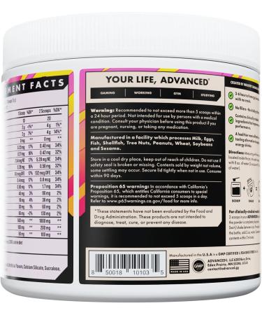 Advanced Energy Formula - Hydrating Electrolytes L-Theanine for Jitters Sugar-Free & Keto-Friendly - 40 Servings Dream Team Punch - Buy Online on GoSupps.com