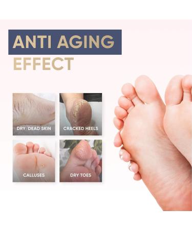Exfoliating Peel Mask for Dry Hard Feet - Callus Remover - 2 Pack Large Size Socks - Foot Spa Treatment for Soft Healthy Feet - Buy Online on GoSupps.com