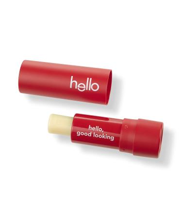 Hello Moisturizing Vegan Lip Balm Strawberry Beeswax Free Petrolatum Free and Parabens Free 0.15 Ounce 1 Pack