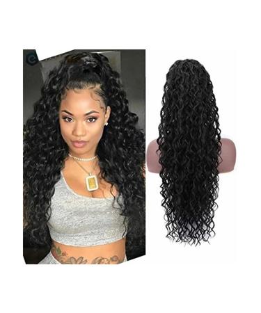 Ponytail Extension Ponytail Extension for Black Women Kinky Curly Drawstring Pony Tail Malaysia Real Human Hair Clip in Afro Curly Ponytail Hairpieces Natural Black Ponytail Hairpiece for Women (Co 12inches Natural Color