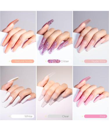 Burano Poly Nail Extension Gel Kit - All-in-One Builder Gel Set with LED Lamp for Nails in Pink - Buy Online on GoSupps.com