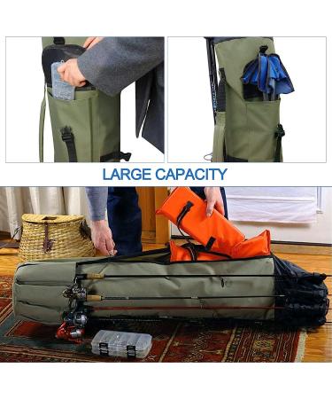 Wowelife Fishing Rod Carrier and Reel Organizer Bag - Ideal for Fishing & Traveling - Perfect Gift for Family, Father, Daughter, and Friends - Green - Buy Online on GoSupps.com