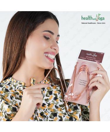 Buy HealthAndYoga qSwipe Lite Copper Tongue Cleaners - 6 Pack for Bad Breath Relief & Oral Hygiene - Buy Online on GoSupps.com