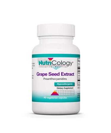 Nutricology Grape Pips - Grape Seed Extract Proanthocyanidins Polyphenols Herbal Supplement Organic 300mg Capsules - 90 Count