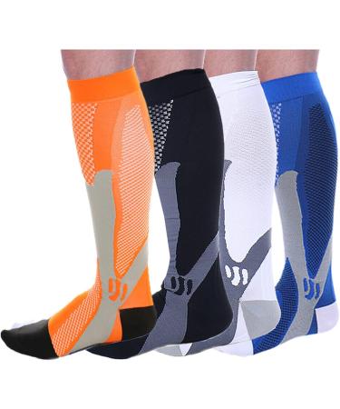 Feifanshop 4 Pairs Compression Stockings for Sports - Trumpy Socks & Trombose Support Socks for Women L/XL (EU 40-43) - Multicolored Comfort & Style - Buy Online on GoSupps.com