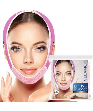 VELAMO Reusable V Line Mask Facial Slimming Strap, Double Chin Reducer, Chin Up Mask, Face Lifting Belt, V Shaped Slimming Face Mask