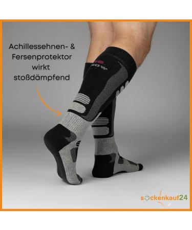 Buy 2 Pairs of Breathable Ski Socks for Men & Women - Knee Highs Sizes 35-38 Black - Buy Online on GoSupps.com