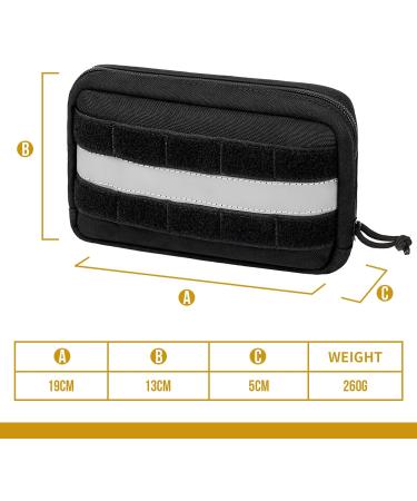 Oneigris Large Dog Feed Bag Set - 2 Pieces Reflective Tactical Training & Walking Bags Ideal for Tactical Dog Harness - Black - Buy Online on GoSupps.com