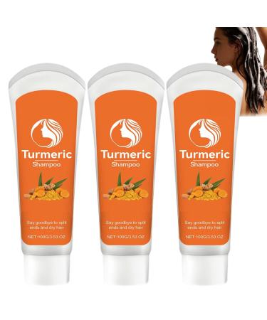 XUSHAOLUN Turmeric shampoo deeply nourishing for scalp and hair strengthens hair structure and improves elasticity adds shine and softens hair and reduces frizz