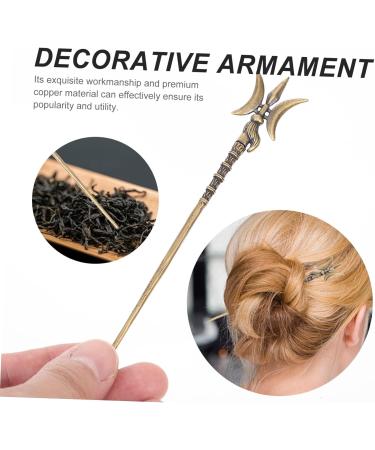 Ancient Hairpin Rhinestone Bobby Pins Decor Hair Barrettes Chopstick Hair Clip Bridal Hair Pin Chinese Hair Sticks Pin Vintage Copper Hairpin Armament Hairpin Retro Hairpin BESPORTBLE - Buy Online on GoSupps.com