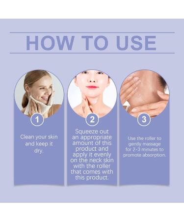 OLLZPJFPK Firming Roller Neck Cream Neck Cream Hydrating Moisturizing Firming Skin Lightening Neck Lines Deep Nourishing Massage Neck Cream - Buy Online on GoSupps.com