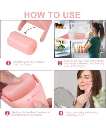 SETUPA Ice Roller for Face - Cold Facial Massager for Eye Puffiness, Migraine, and Wrinkles - Pack of 2 (Pink & Blue) - Buy Online on GoSupps.com