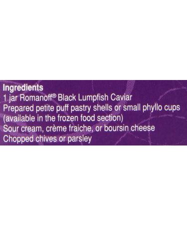 Romanoff Caviar Black Lumpfish 2oz - Premium Quality and Delicious Flavor - Buy Online on GoSupps.com