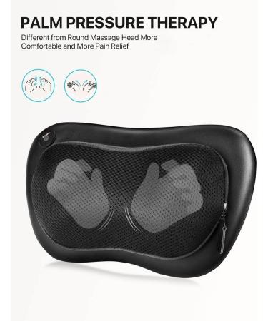 Alljoy Shiatsu Massage Pillows with Heat | 3D Rotating Neck & Back Massager | PU Leather Gift for Men & Women - Buy Online on GoSupps.com