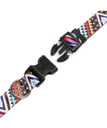 Mercano Adjustable Dog Collar | Soft Nylon & Robust Pattern for Small & Medium Dogs & Cats - Ethnic Pink (L) - Buy Online on GoSupps.com