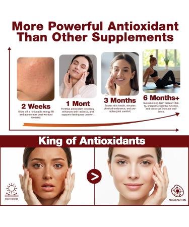 LH Astaxanthin 12mg 150 Softgels - 5 Month Supply Natural Astaxanthin Antioxidant Supplements from Fresh Microalgae Source Triple Strength Supports Eye Immune Joint Skin Health Non-GMO Gluten Free - Buy Online on GoSupps.com