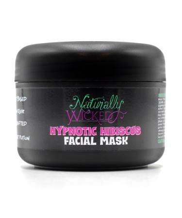 Naturally Wicked Hypnotic Hibiscus Facial Mask 100ml Natural Vegan Skin-Lifting & Hydrating Clay Mask with Hibiscus Extract