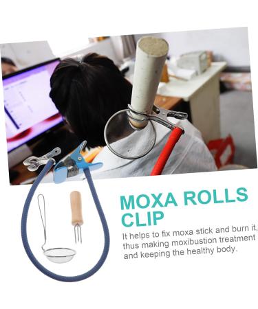 Secfou Moxibustion Holder Set - Adjustable Moxa Roller Stand & Clip for Optimal Health - Buy Online on GoSupps.com