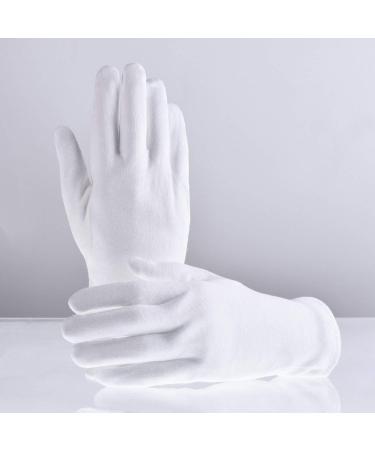 4 Pairs Moisturizing Cotton Hand Spa Gloves - Soft White for Spa & Hydration - International Shipping Available - Buy Online on GoSupps.com