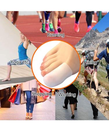 Hoogoo Big Toe Caps 10 Pack - Gel Toe Sleeves for Big Toe - Silicone Protectors for Men & Women - Buy Online on GoSupps.com
