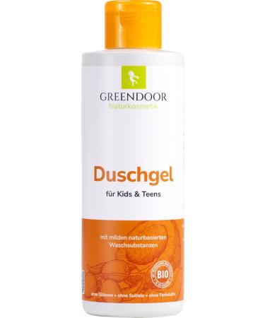 GREENDOOR GREENDOOR Children's Shower Gel 200ml with gentle naturally based cleansing agents free from silicone sulfates parabens and dyes dermatologically tested