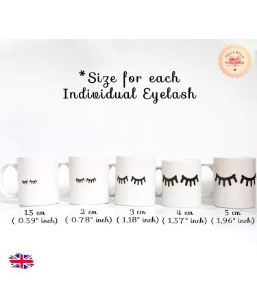 Eyelashes Unicorn Sleepy Eyes Lash Stickers Decal Perfect for Craft Home Decor Gold or Black Available Design 5 (1.5cm - 30x Pairs Eyelashes Black Gloss) - Buy Online on GoSupps.com