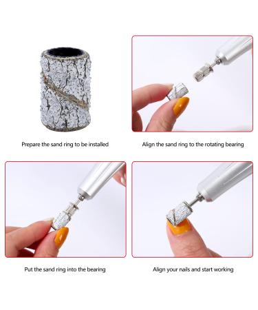 BNG Nail Cutter Sanding Sleeves 210 Pieces Sanding Caps Sanding Bands Nail Cutter Nail Set with Nail Drill Bits Pedicure Manicure Nail File for Acrylic Nails Cuticle Removal 80/120/180 GRIT - Buy Online on GoSupps.com
