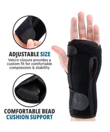 Hand Brace for Carpal Tunnel & Wrist Pain Relief - Adjustable Night Support with Splints for Arthritis & Tendonitis - Unisex Fit - Buy Online on GoSupps.com