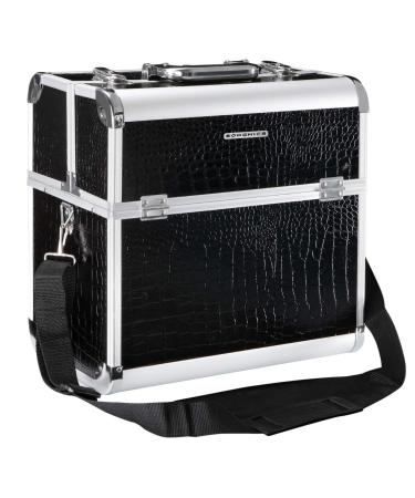Songmics cosmetic case make-up suitcase make-up case beauty case storage for make-up nail polish Christmas black JBC229B
