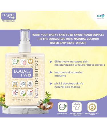 EQUALS_TWO Baby Moisturizer - 100% Natural All Day Hydration | Nourishes Skin | 200 ml - International Shipping Available - Buy Online on GoSupps.com