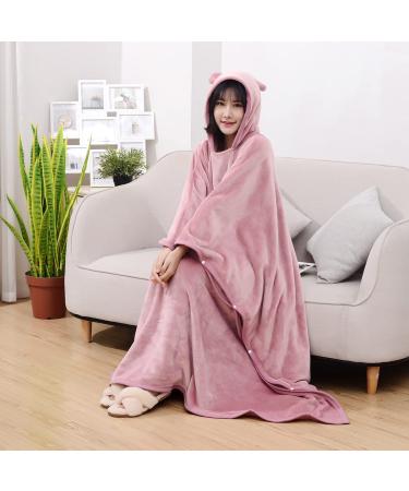 AWSAD blanket for dressing children one -piece ceiling with hat soft comfortable ceiling for tightening skin -friendly and flannel material (color: b size: 39x55in (100x140cm)) 39x55in (100x140cm) b