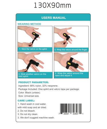 Pilipane Finger Splint | Arthritis Brace for Knuckle Immobilization & Pain Relief | Universal Finger Straightener for Injuries & Sprains - Buy Online on GoSupps.com