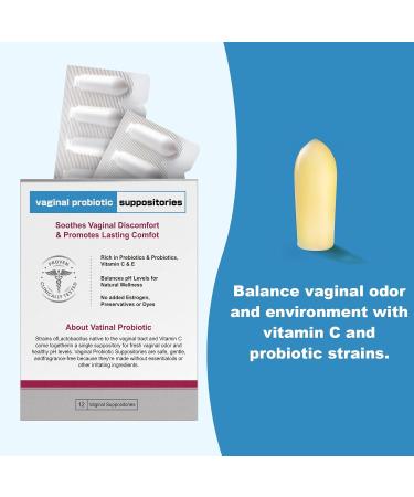Nahid Vaginal Probiotic Suppositories - Natural Plant-Based Hyaluronic Acid Prebiotic with Vitamin C & E PH Balance & Odor Relief (12 Inserts - Buy Online on GoSupps.com