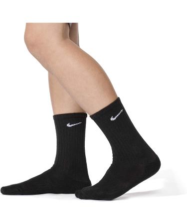 Nike Kids' Everyday Cushion Crew Socks (6 Pairs) - Black/White - Small - Buy Online on GoSupps.com