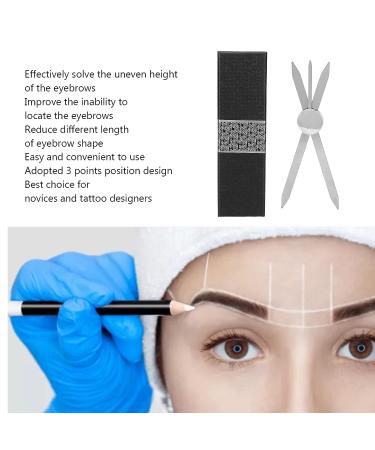 Adjustable Stainless Steel Compass Eyebrow Ruler for Precise Makeup Measurement (Silver) - Buy Online on GoSupps.com