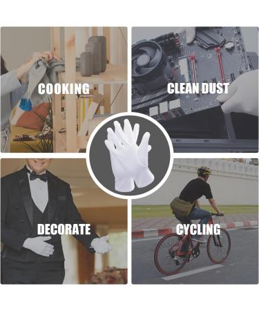 3 Pairs White Cotton Gloves | Fire Protection Padded Gloves for Gentlemen | Neurodermatitis Protection Against Burns - International Shipping - Buy Online on GoSupps.com