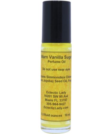 Warm Vanilla Sugar Perfume Oil 0.3 Oz Portable Roll-On Fragrance with Long-Lasting Scent Delightful Essential Oils and Jojoba Oil For Daily Use 0.3 Fl Oz (Pack of 1)